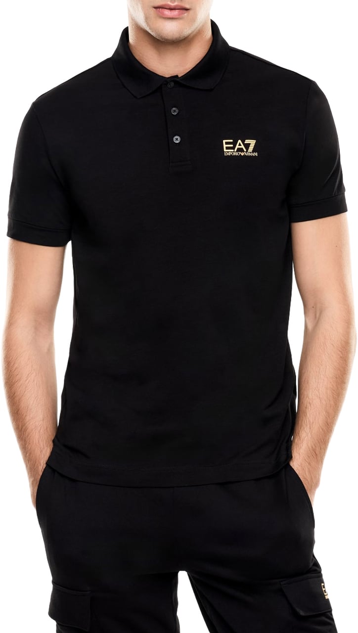 EA7 Polo Shirt Black Zwart
