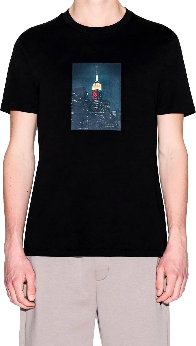 Armani Exchange T-shirt Black Zwart
