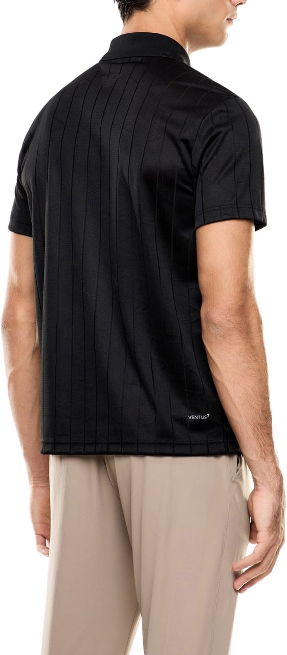 EA7 Polo Shirt Fancy Black Zwart