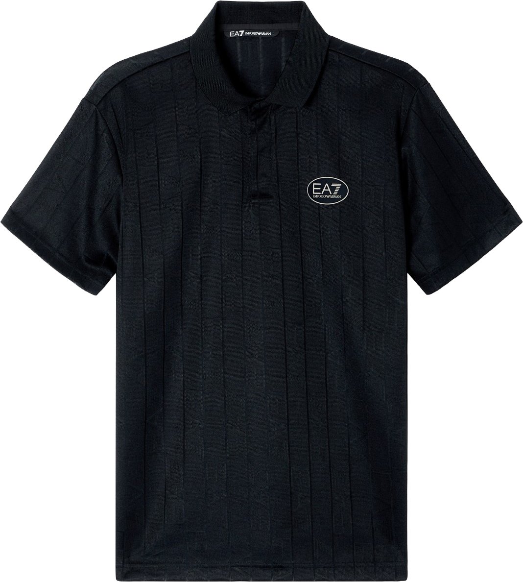 EA7 Polo Shirt Fancy Black Zwart