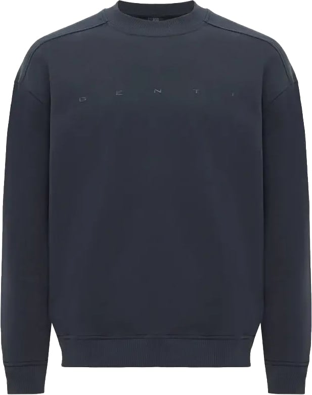 Genti Crewneck Sweater Dark Blue Blauw