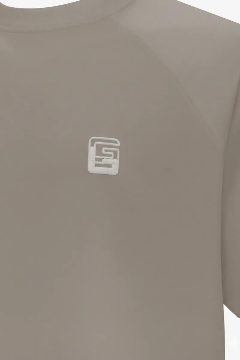 Genti Monogram Tee Brown Grey Grijs