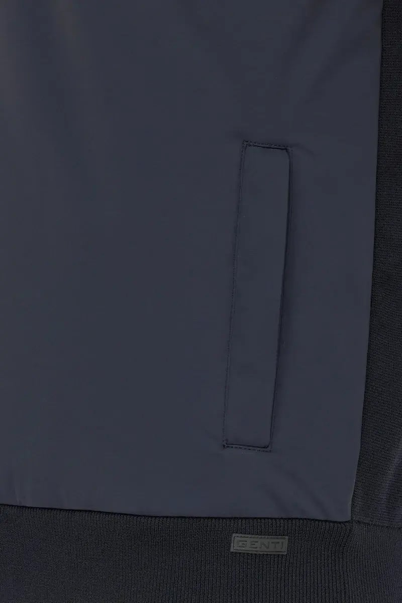 Genti Hybrid Jacket Vest Cool Dry Navy Bl Blauw