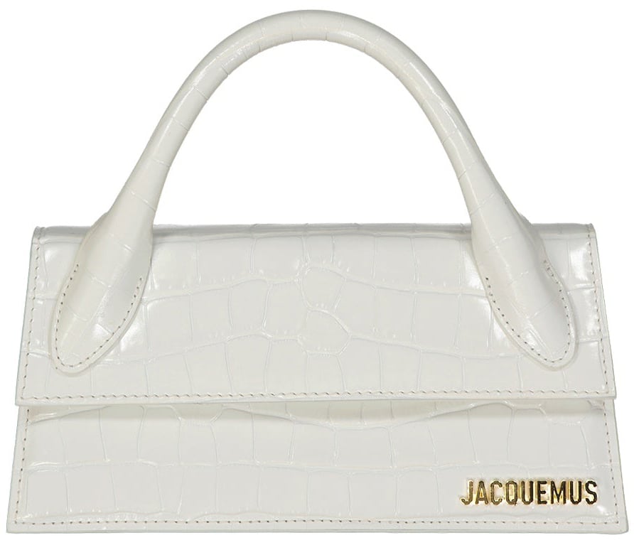 Jacquemus Jacquemus Le Chiquito Long Croc Leather Bag Wit