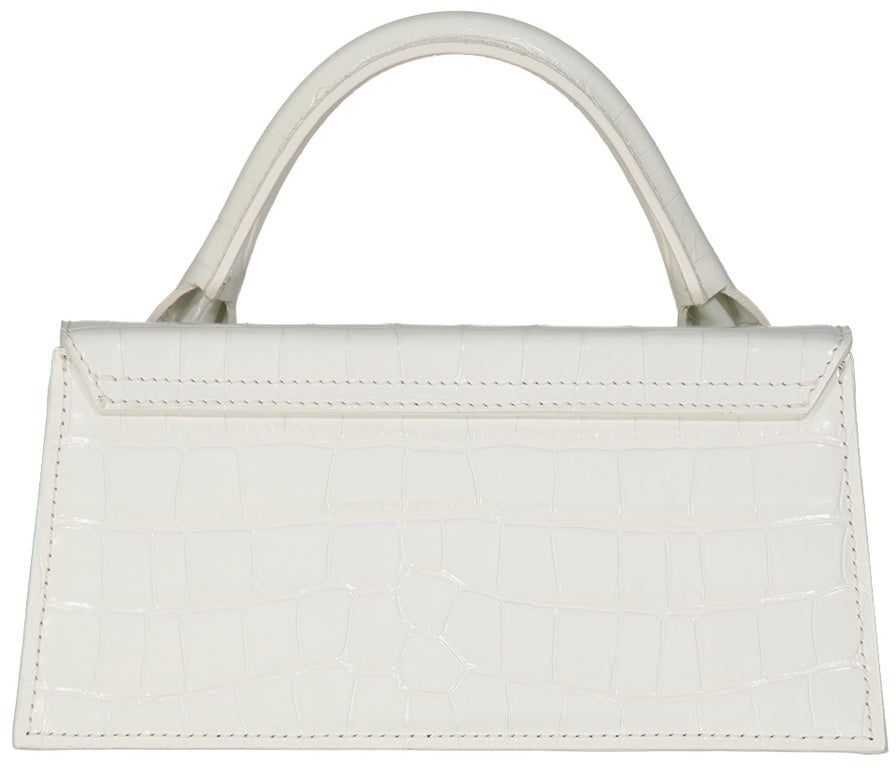 Jacquemus Jacquemus Le Chiquito Long Croc Leather Bag Wit