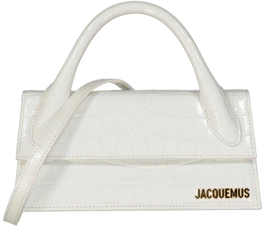 Jacquemus Jacquemus Le Chiquito Long Croc Leather Bag Wit