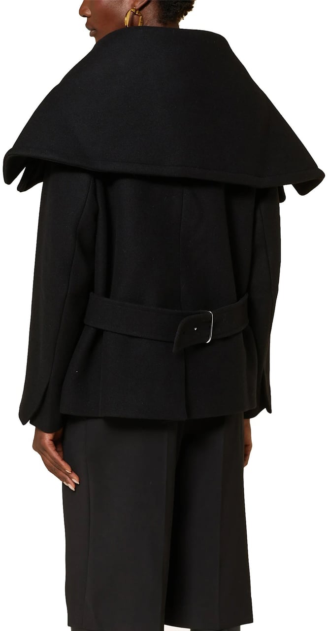 Jacquemus Jacquemus Le Caban Caruso Draped-collar Jacket Zwart