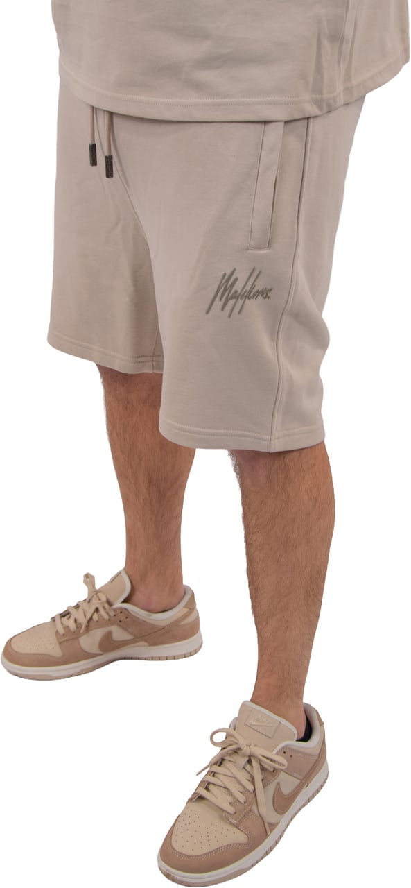 Malelions Malelions Men Striped Signature Shorts Taupe
