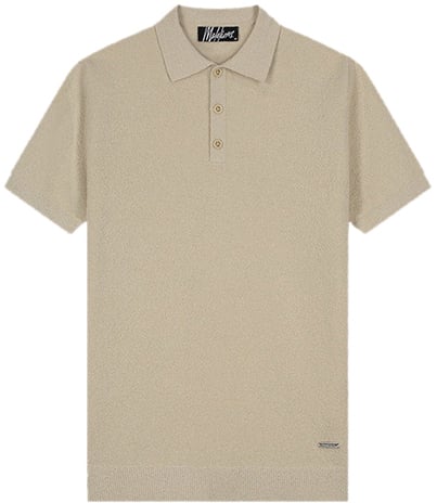 Malelions Malelions Men Bouclé Polo Taupe