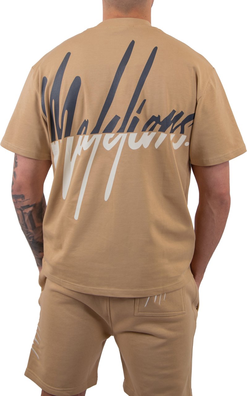 Malelions Malelions Men Split Shorts Beige