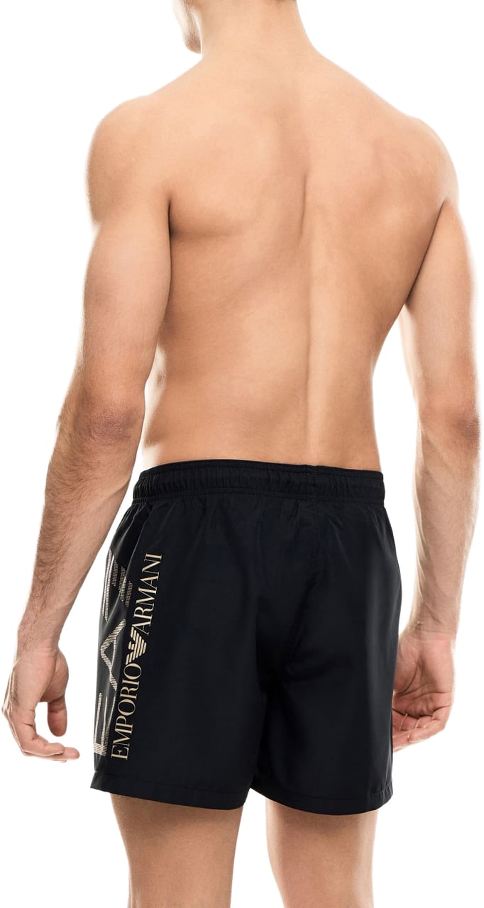 EA7 Swimshort Black/Gold Zwart