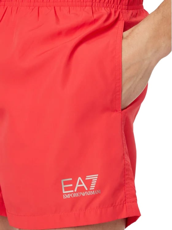 EA7 Swimshort Geranium/Silver Rood
