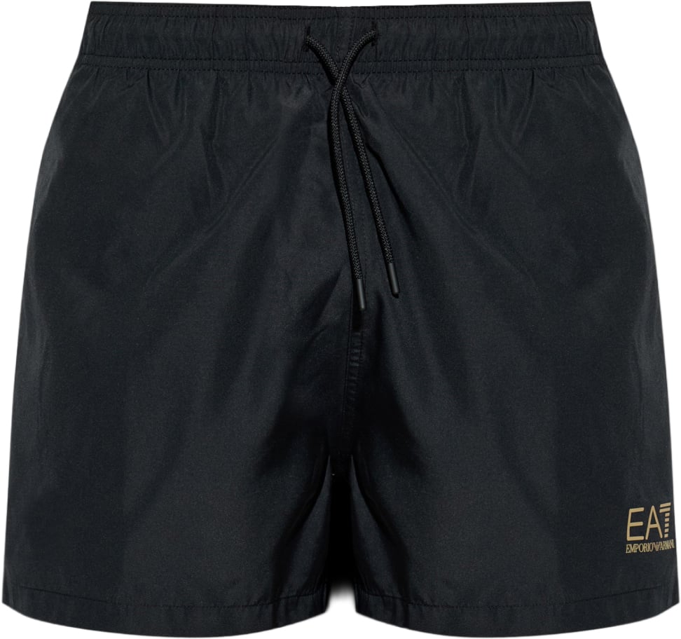 EA7 Swimshort Black/Gold Zwart