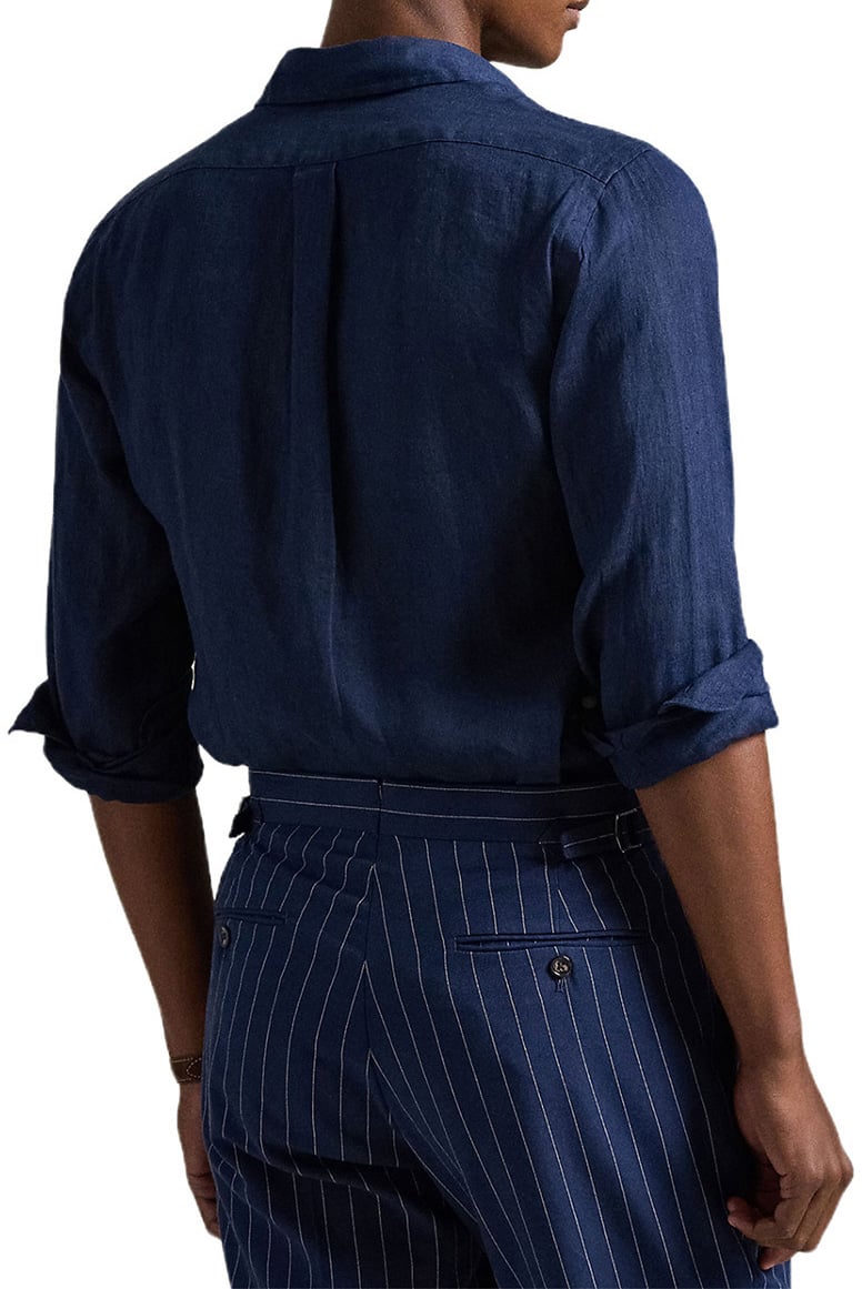 Ralph Lauren Overhemd linnen donkerblauw Blauw