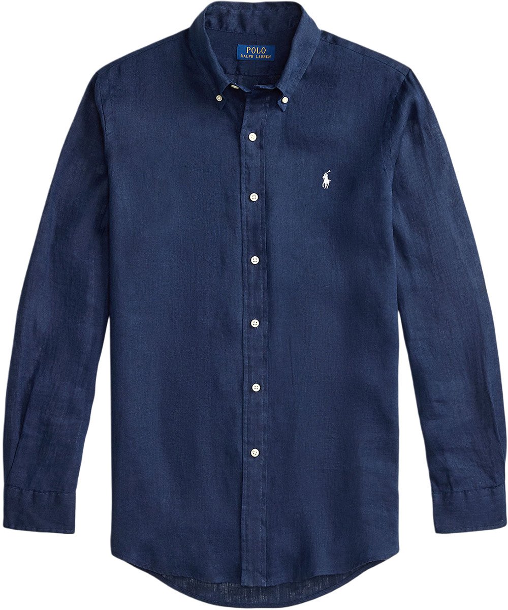 Ralph Lauren Overhemd linnen donkerblauw Blauw