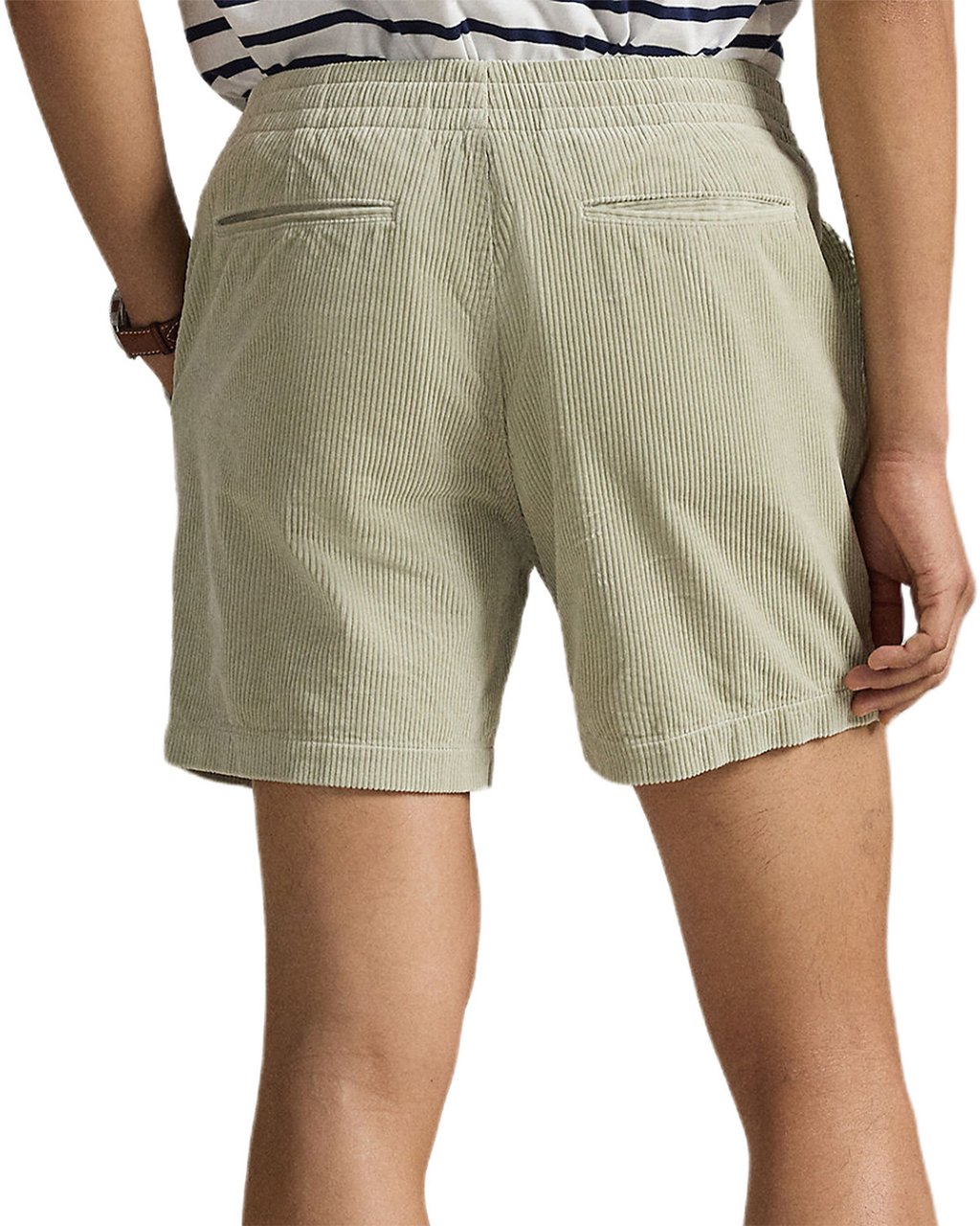 Ralph Lauren Korte corduroy broek khaki Groen