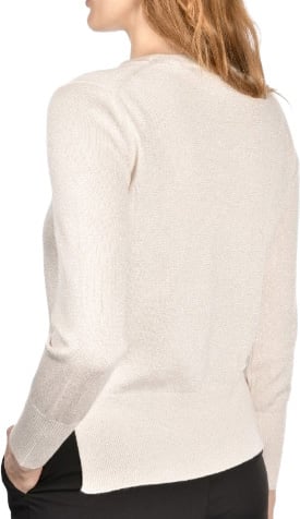 Gran Sasso trui met ronde hals en lurex Beige