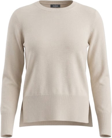 Gran Sasso trui met ronde hals en lurex Beige