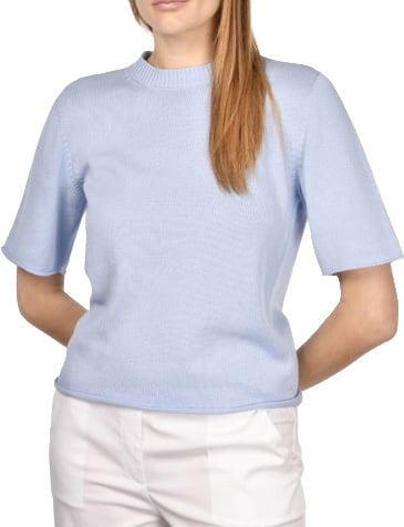 Gran Sasso T-shirt met 2-draads tricotsteek Blauw