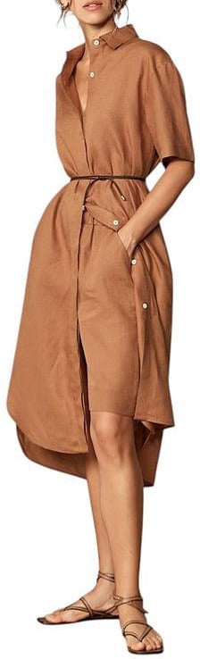 Gran Sasso Jurk bruin zonder riem Beige