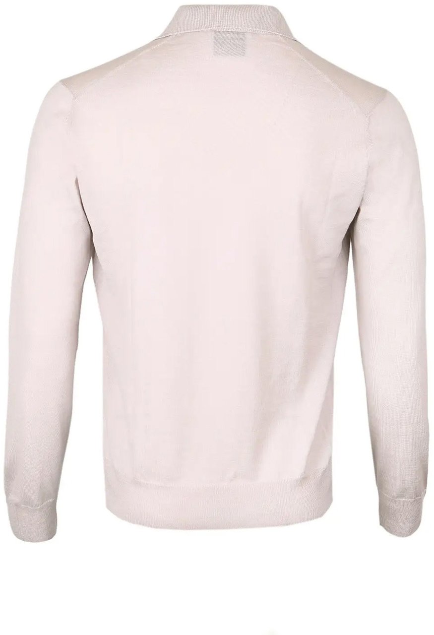 Gran Sasso Polo lange mouw beige Beige
