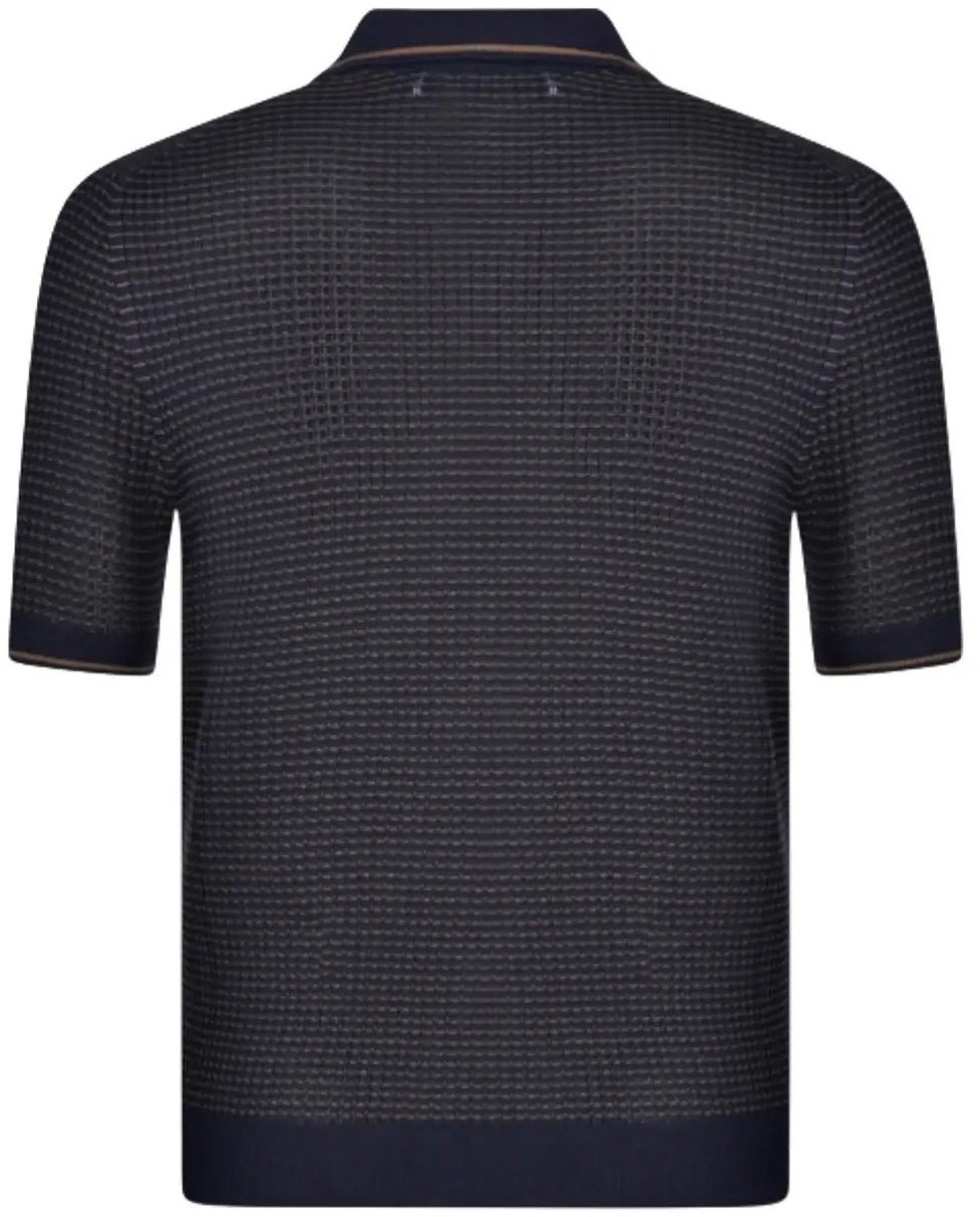 Gran Sasso Polo donkerblauw/bruin Blauw