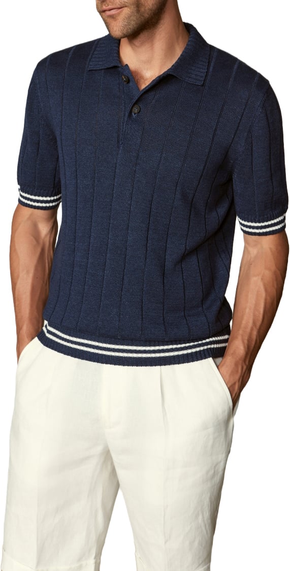 Gran Sasso Polo blauw Blauw