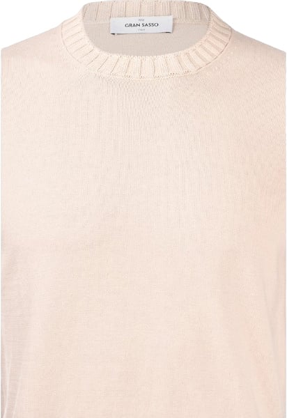 Gran Sasso Geribbeld gebreid T-shirt Beige