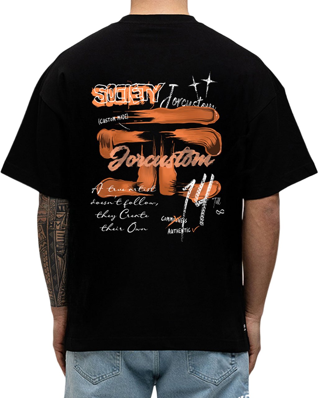 JORCUSTOM Kd-Artist2 0 Loose Fit T-Shirt Zwart