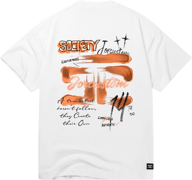 JORCUSTOM Kd-Artist2 0 Loose Fit T-Shirt Wit