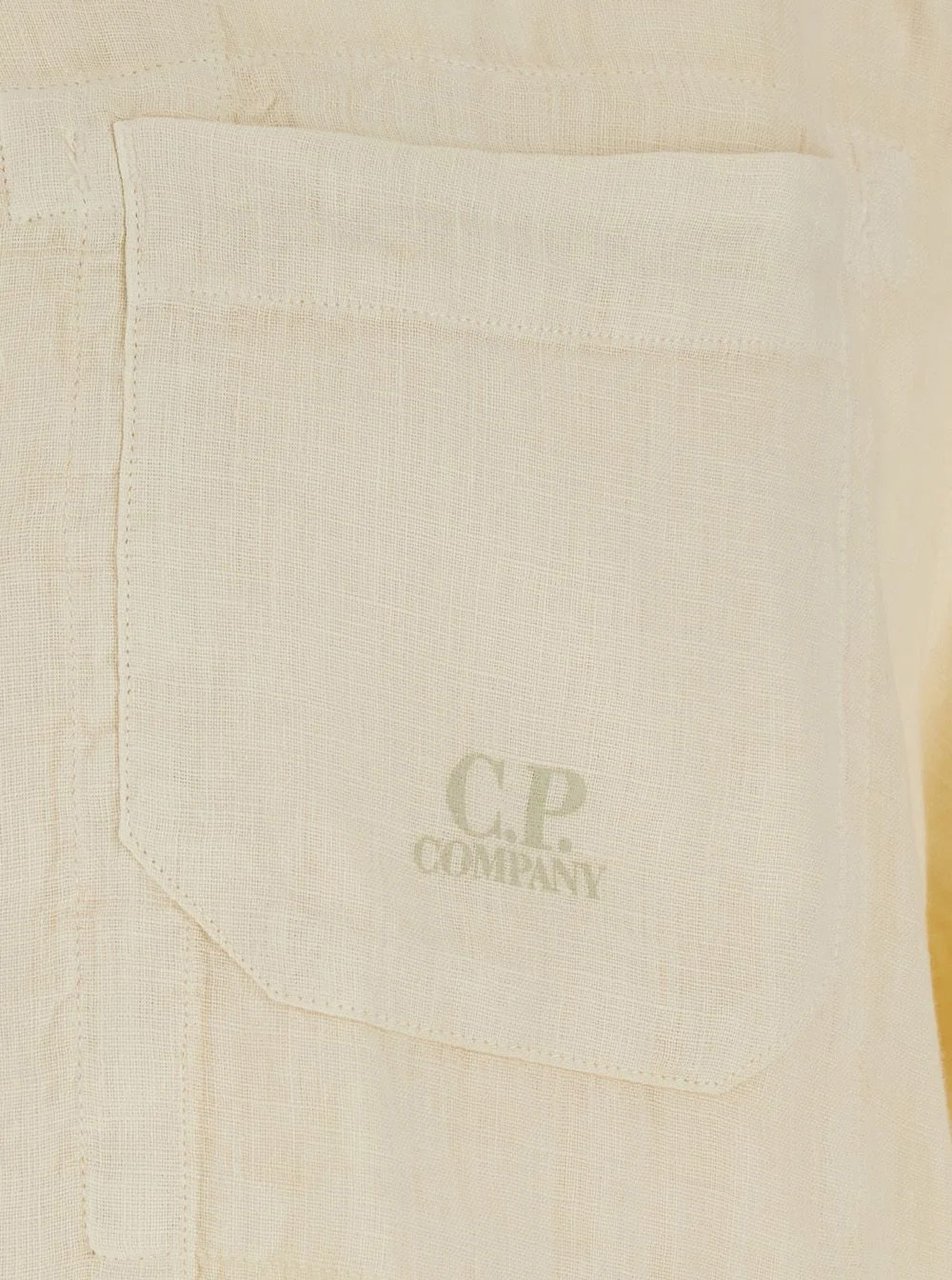 CP Company linen shirt beige Beige