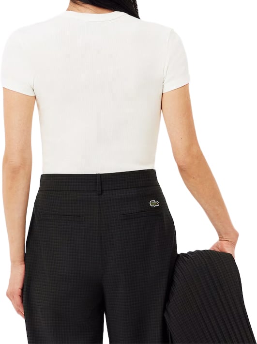 Lacoste tee shirt flour Wit
