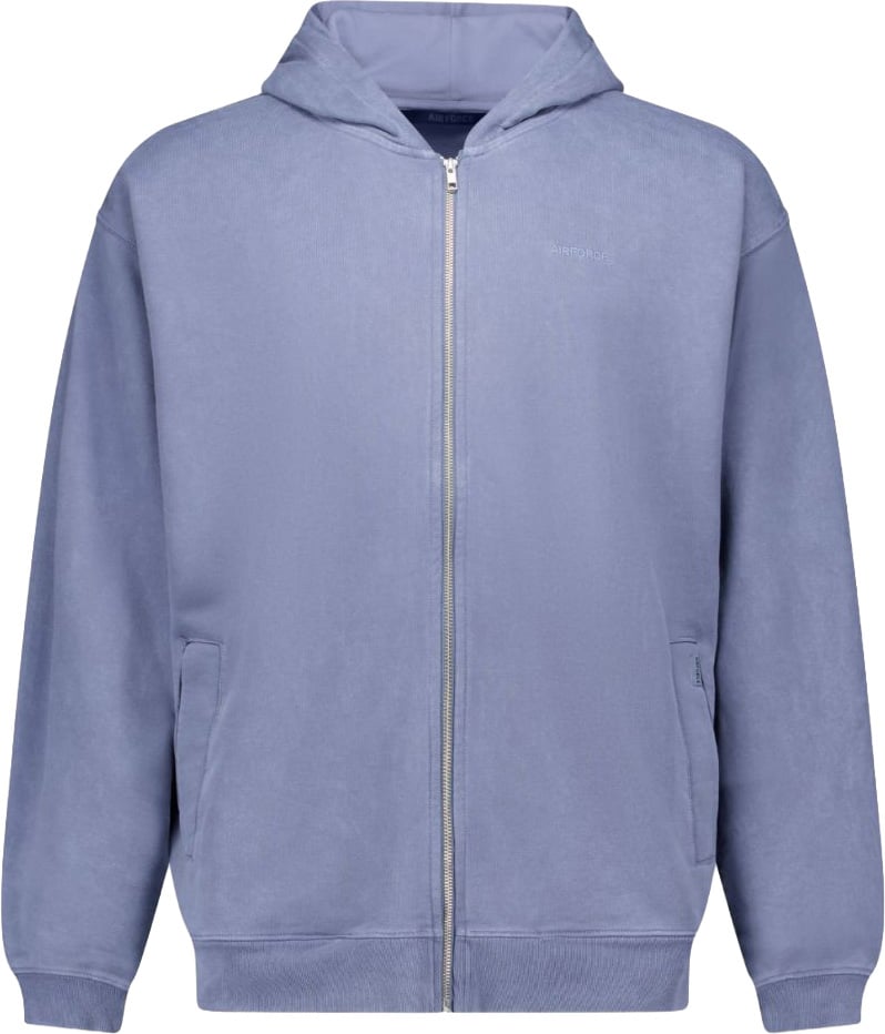 Airforce dyed zip vest flint stone Blauw