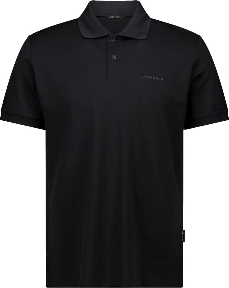 Airforce basic polo black Zwart