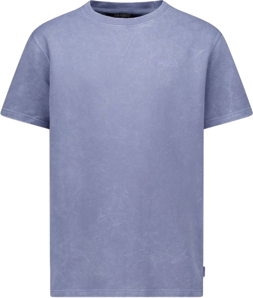 Airforce dyed t-shirt flint stone Blauw