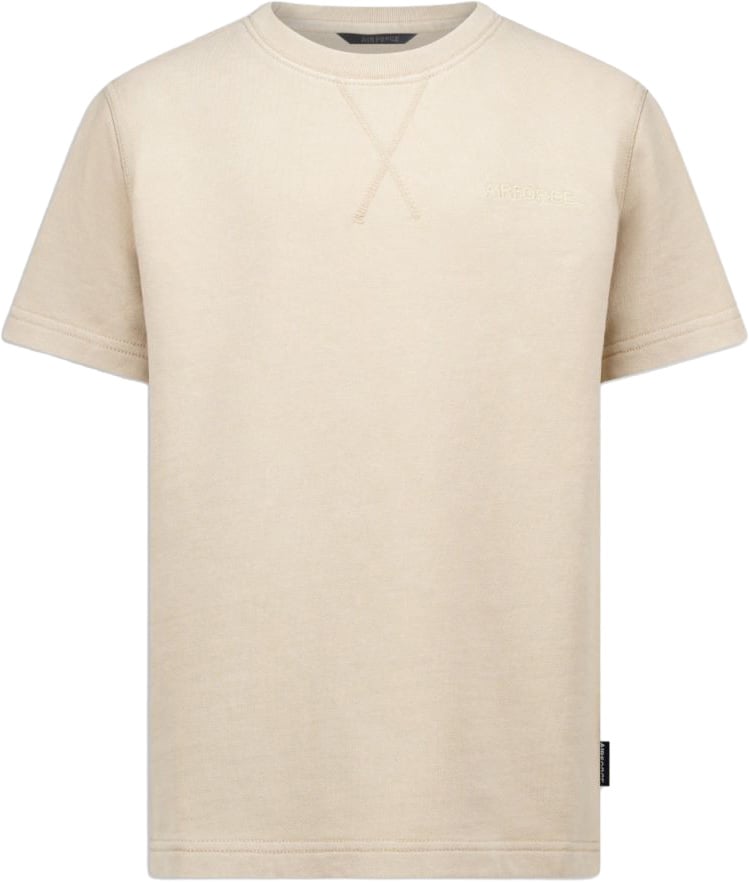Airforce Dyed t shirt beige Bruin