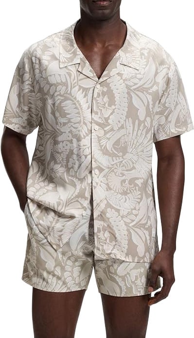 Hugo Boss beach shirt light beige Beige