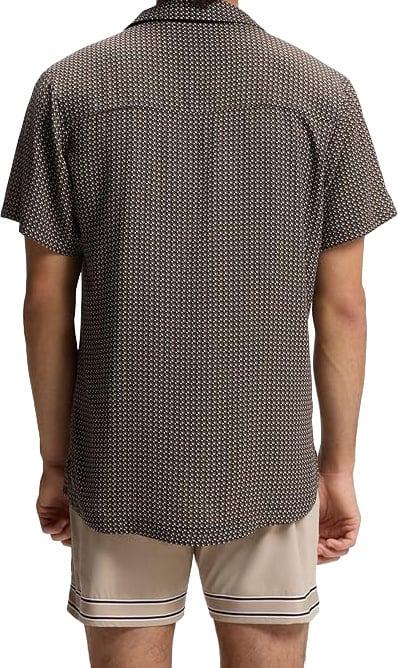Hugo Boss beach shirt black Zwart