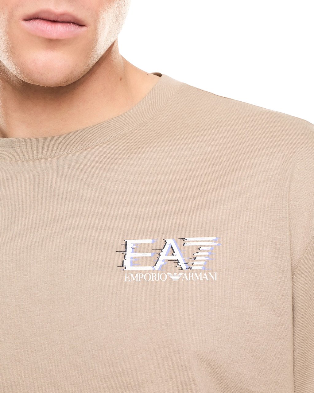 Emporio Armani t-shirt special logo beige Beige