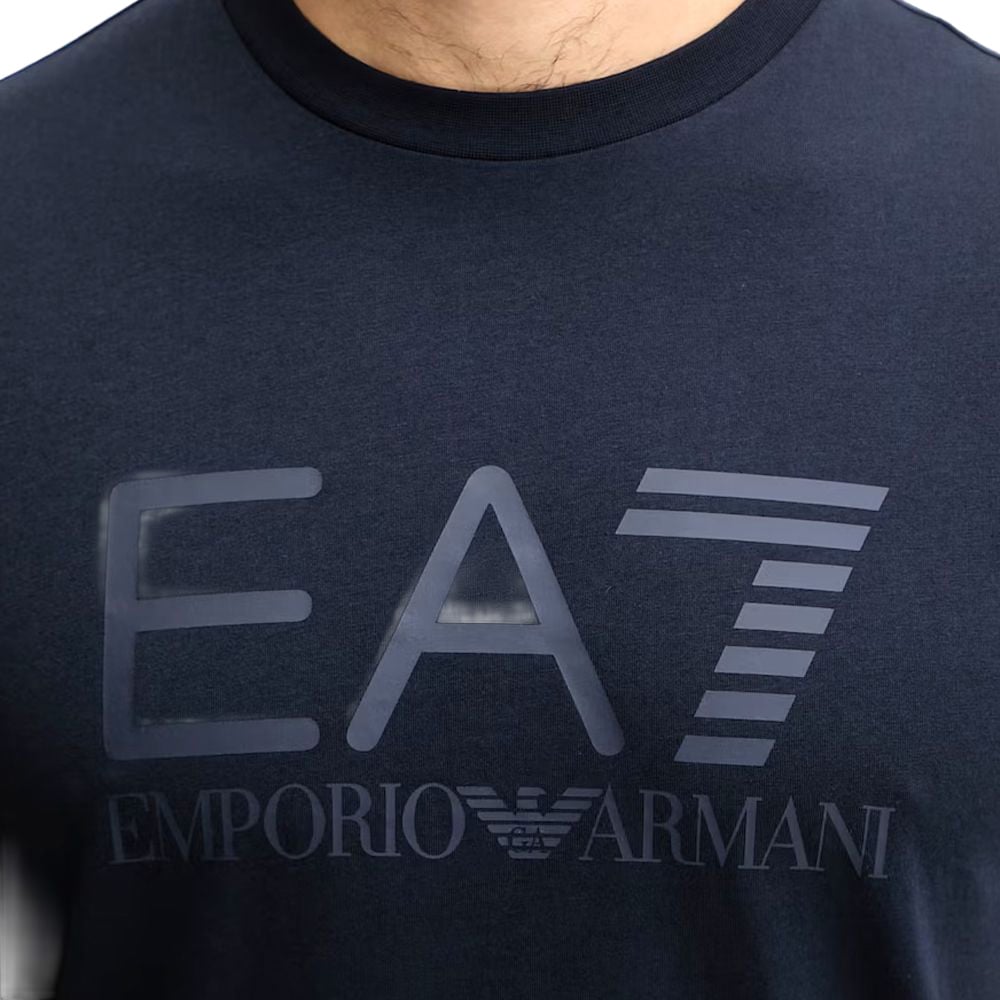 Emporio Armani t-shirt groot logo Blauw