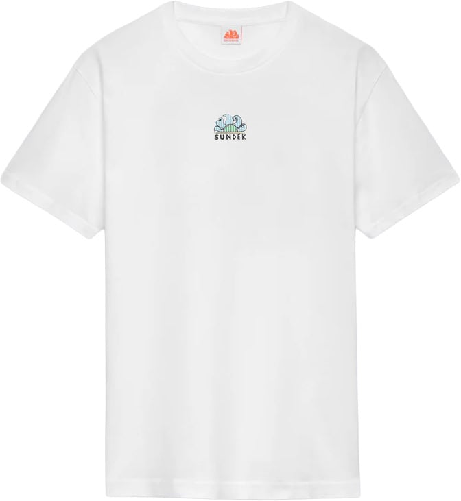 Sundek t-shirt surf white Wit