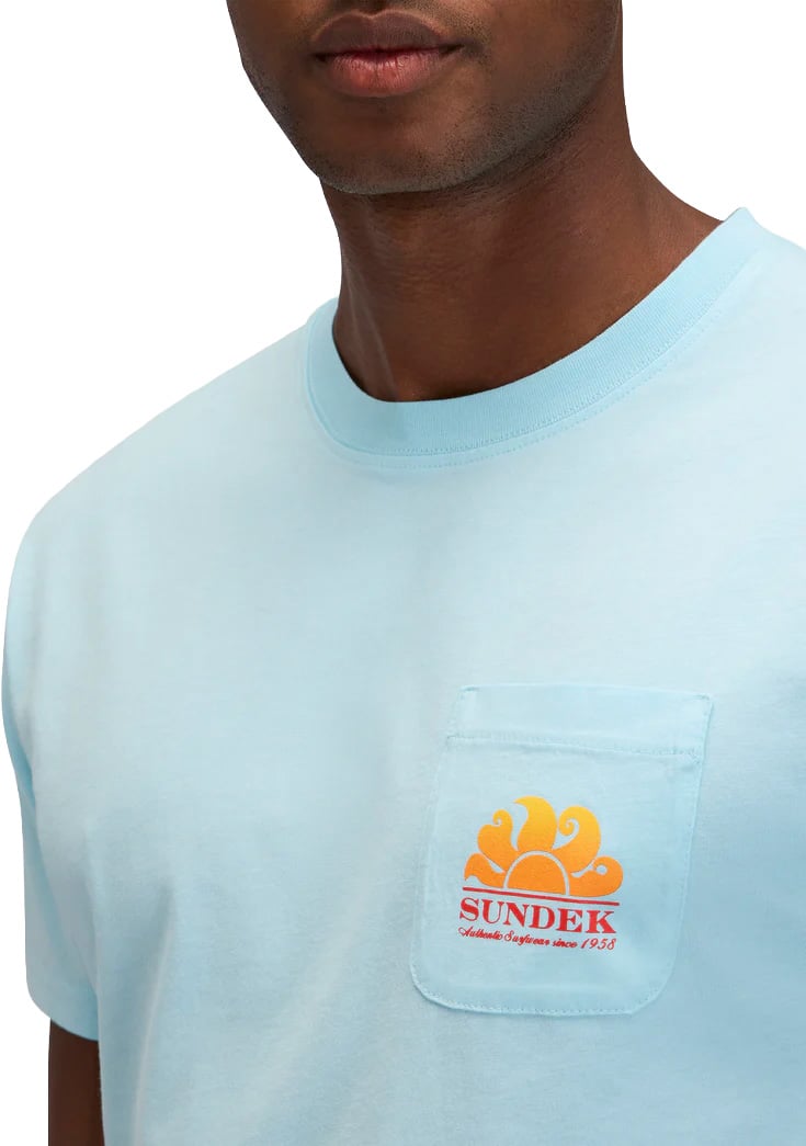 Sundek t-shirt new herbert glacier Blauw