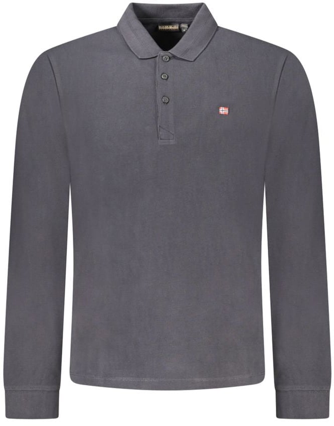 Napapijri Napapijri Nero Cotton Men Polo Shirt Zwart