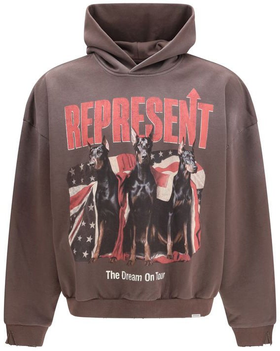 Represent Represent Brown Cotton Sweatshirt Zwart