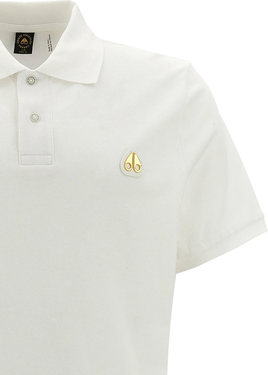 Moose Knuckles Everett Polo White/Gold Wit