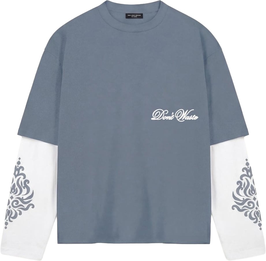 Don't Waste Culture Alare Layer Longsleeve Light Blue Blauw