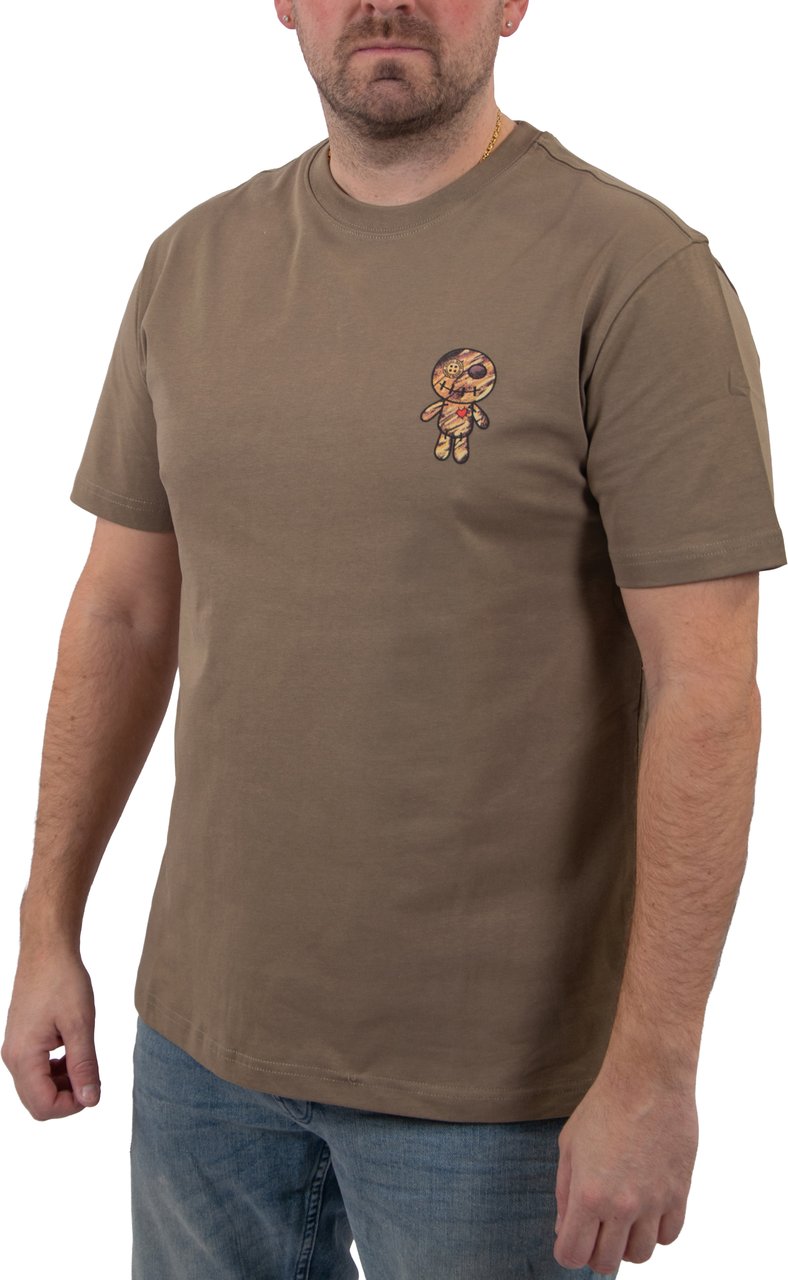 Wrong Friends CABRI T-SHIRT - KHAKI Zwart