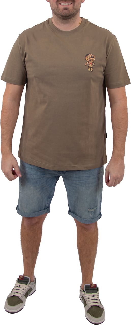 Wrong Friends CABRI T-SHIRT - KHAKI Zwart