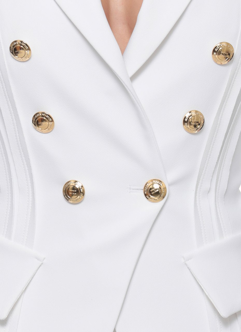 Elisabetta Franchi Jackets Ivory Wit