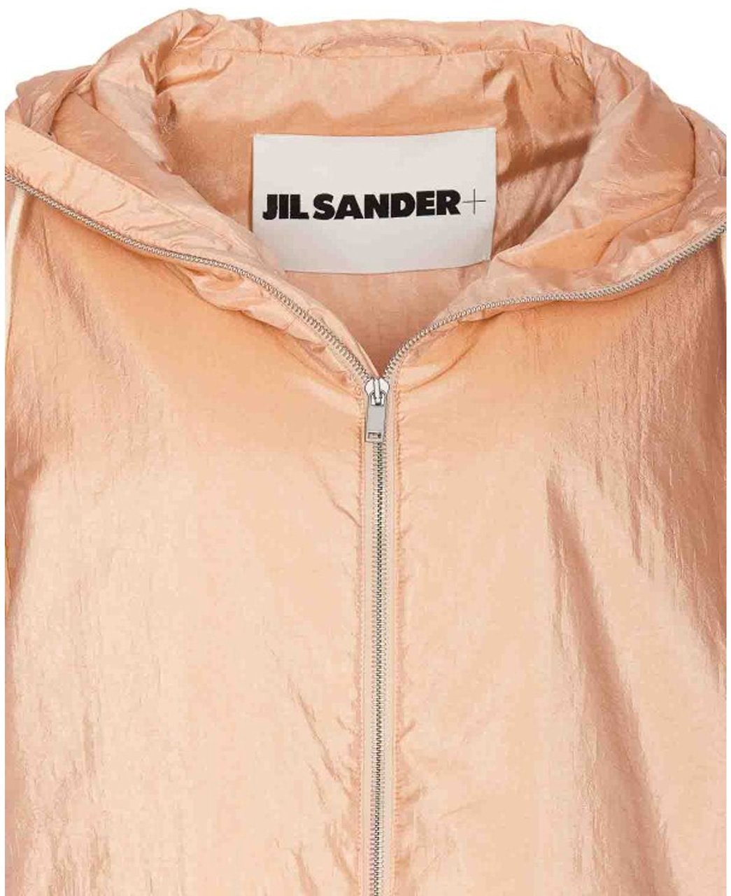 Jil Sander Jil Sander Blend Silk Zip-Up Hooded Jacket Roze